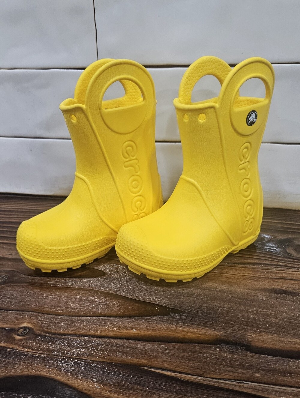 Kids Crocs Handle It Yellow Rain Boots Unisex Size C6